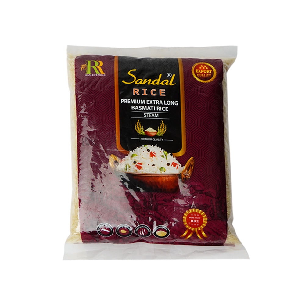 SANDAL PREMIUM EXTRA LONG BASMATI RICE STEAM 1 KG