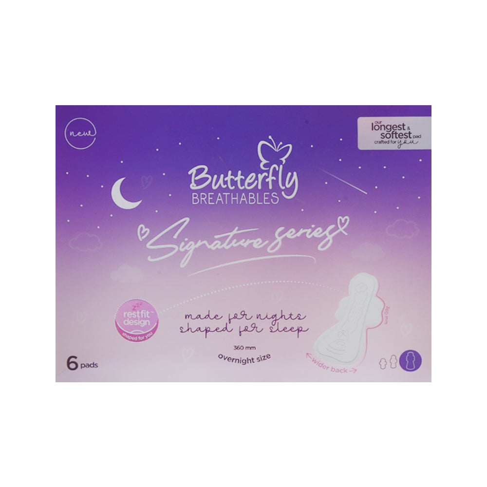 BUTTERFLY SGNATURE SERIES PADS OVER NIGHT XXL 6 PCS