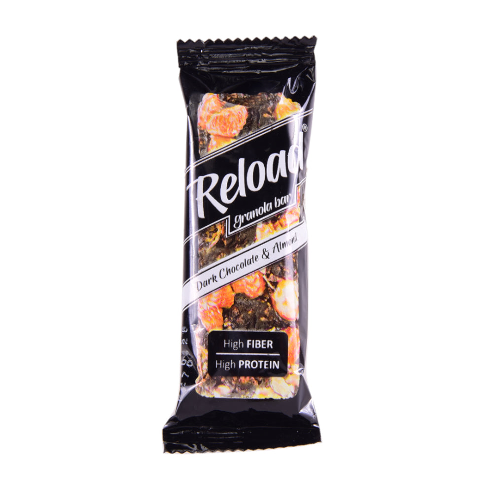 RELOAD DARK CHOCOLATE & ALMOND GRANOLA BAR 40 GM