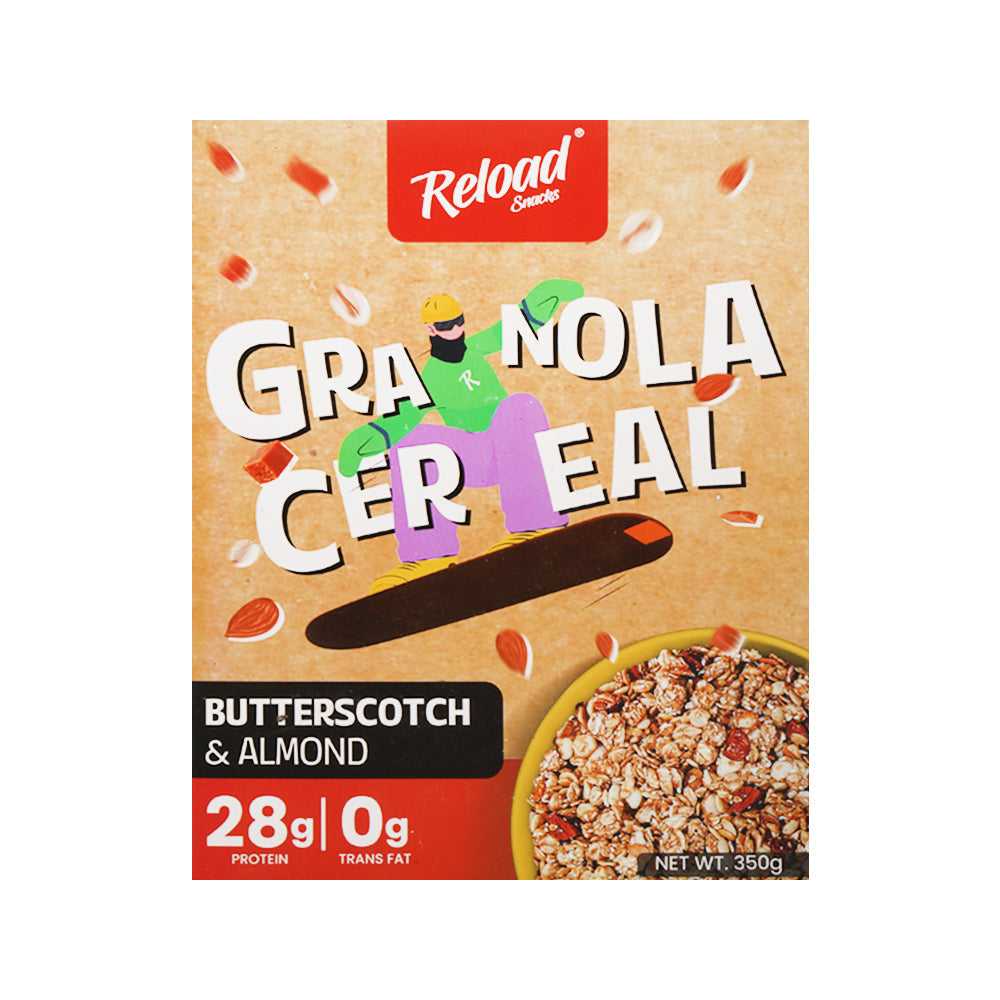 RELOAD GRANOLA CEREAL - BUTTERSOTCH & ALMOND 350 GM