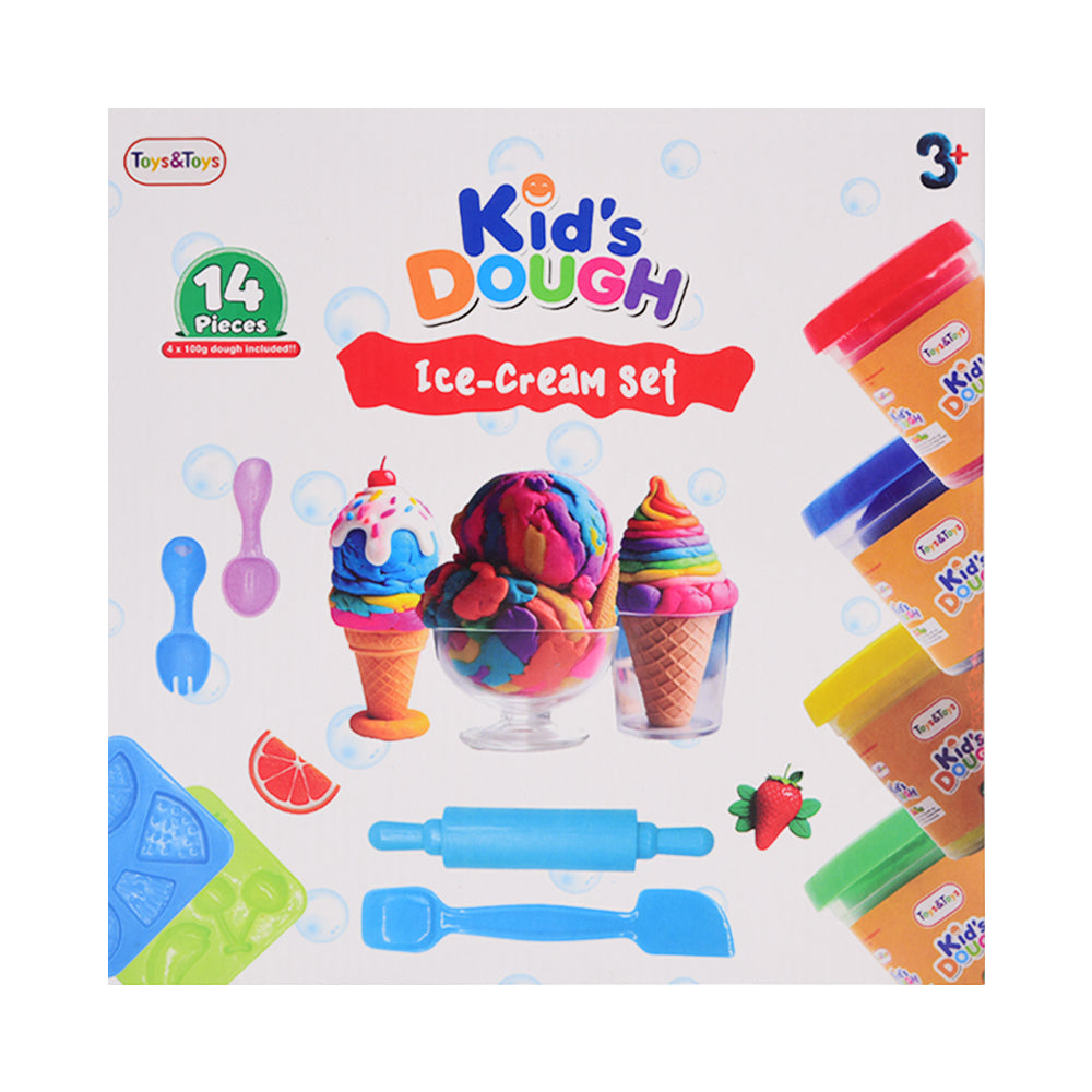 TKD-20 ICE CREAM PLAYDOUGH 14PC A.I