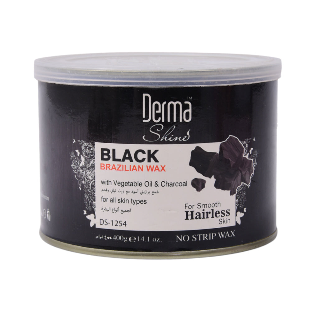 DERMA SHINE CHARCOAL BLACK BRAZILIAN WAX 400GM