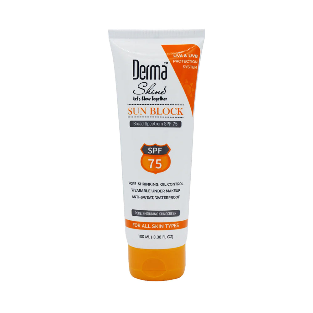 DERMA SHINE SUNBLOCK SPF75 100ML