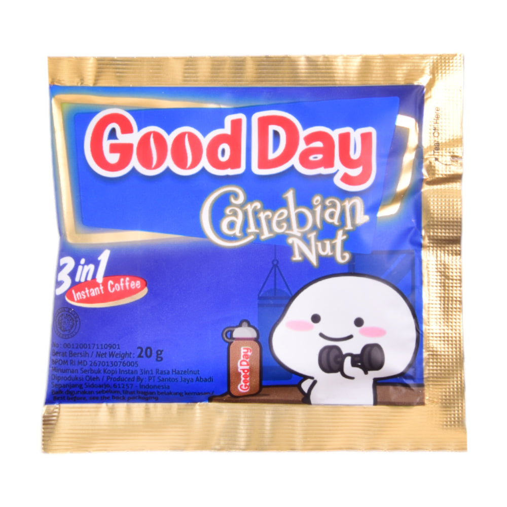 GOOD DAY COFFEE INSTANT CARREBIAN NUT 3IN1 20 GM