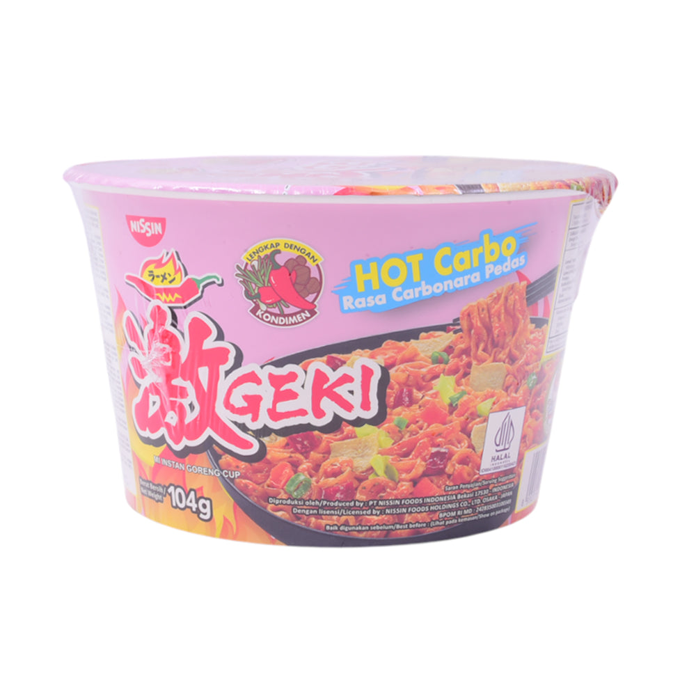NISSIN GEKIKARA RAMEN NOODLES HOT CARBO 104 GM