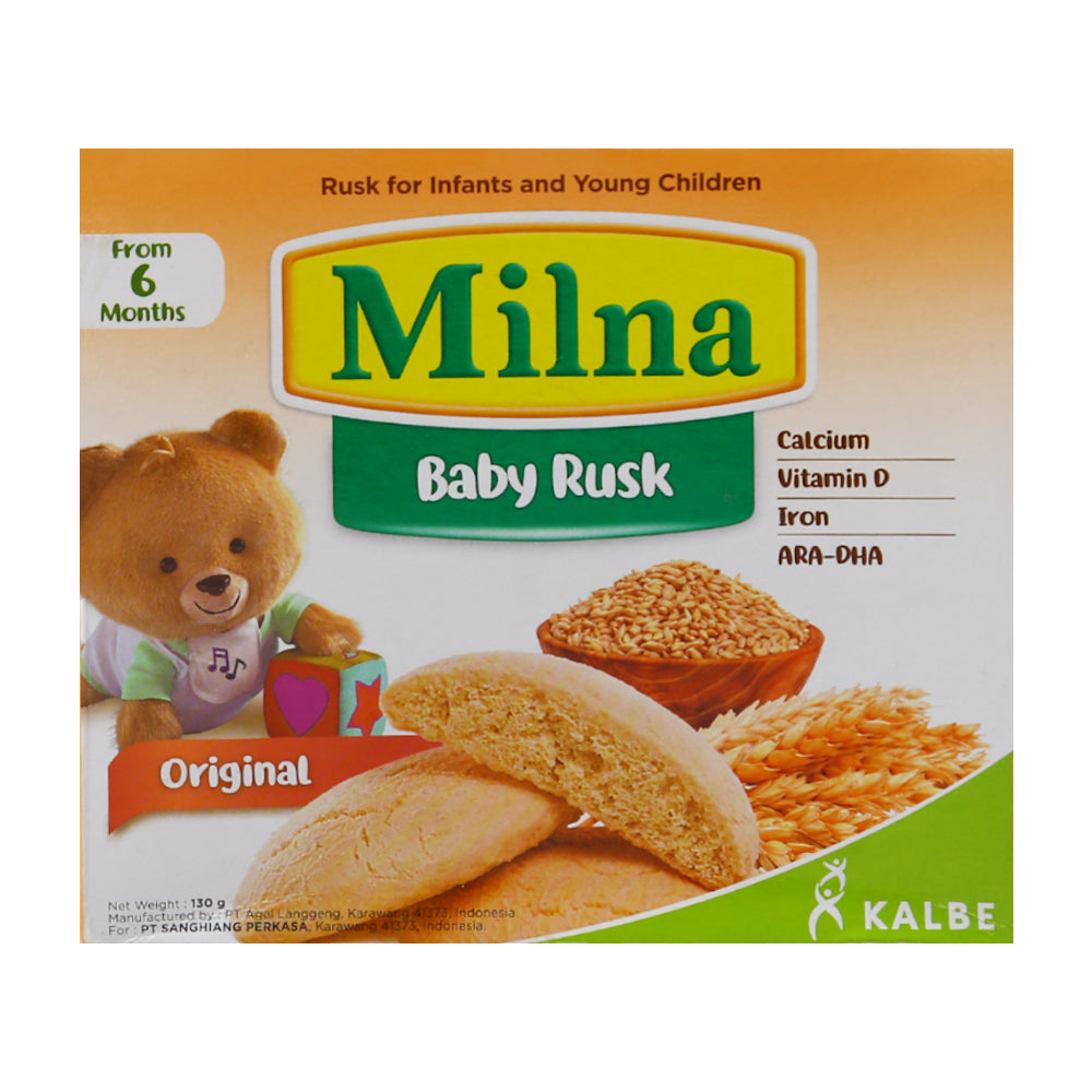 MILNA CEREAL BABY RUSK ORIGINAL 6 MONTH 130 GM