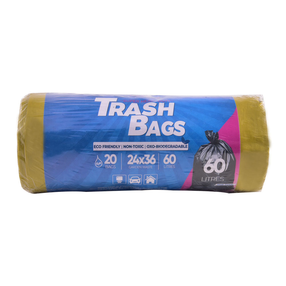 HOUSE&CO TRASH BAG (YLW) LARGE 24X36 20PCS