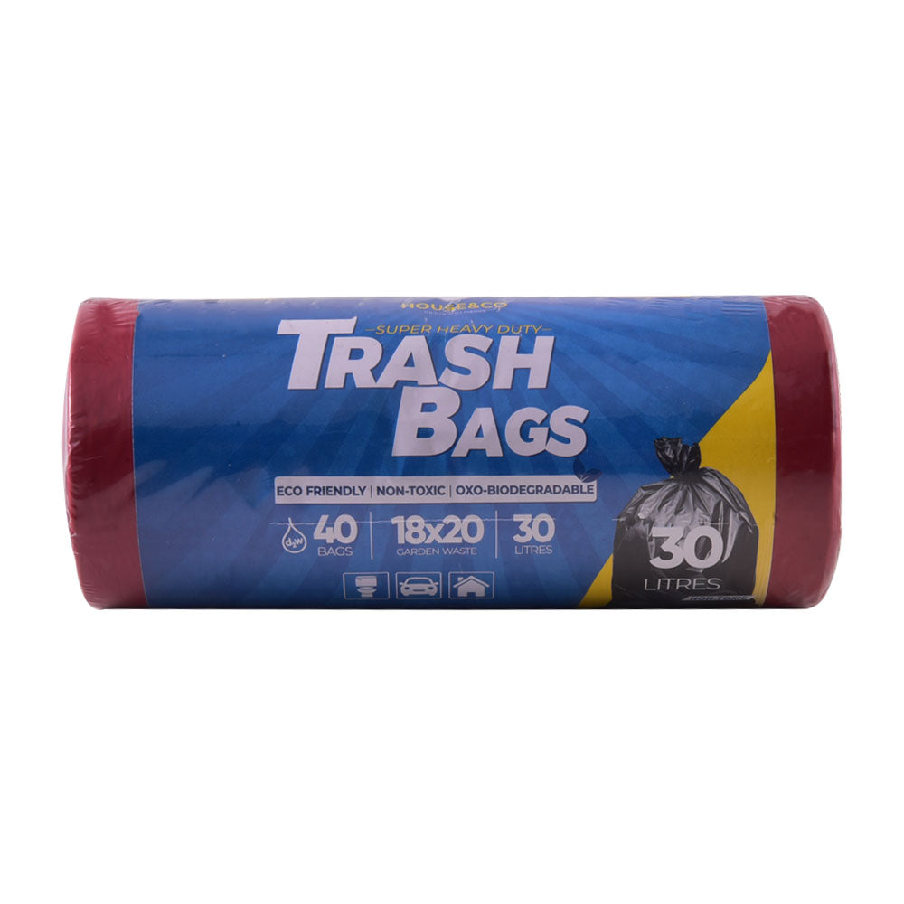 HOUSE&CO TRASH BAG (RED) MINI 18X20 40PCS