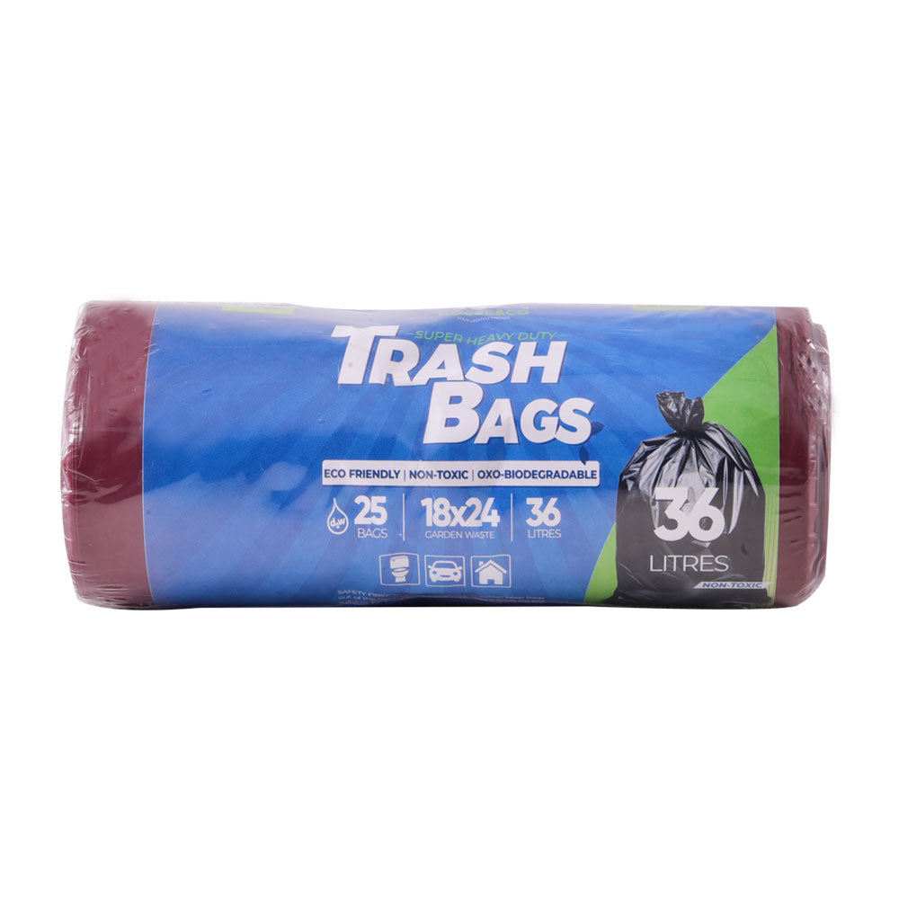HOUSE&CO TRASH BAG (RED) SMALL 18X24 25PCS