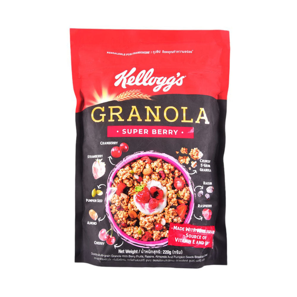 KELLOGGS CEREAL GRANOLA SUPER BERRY 220G
