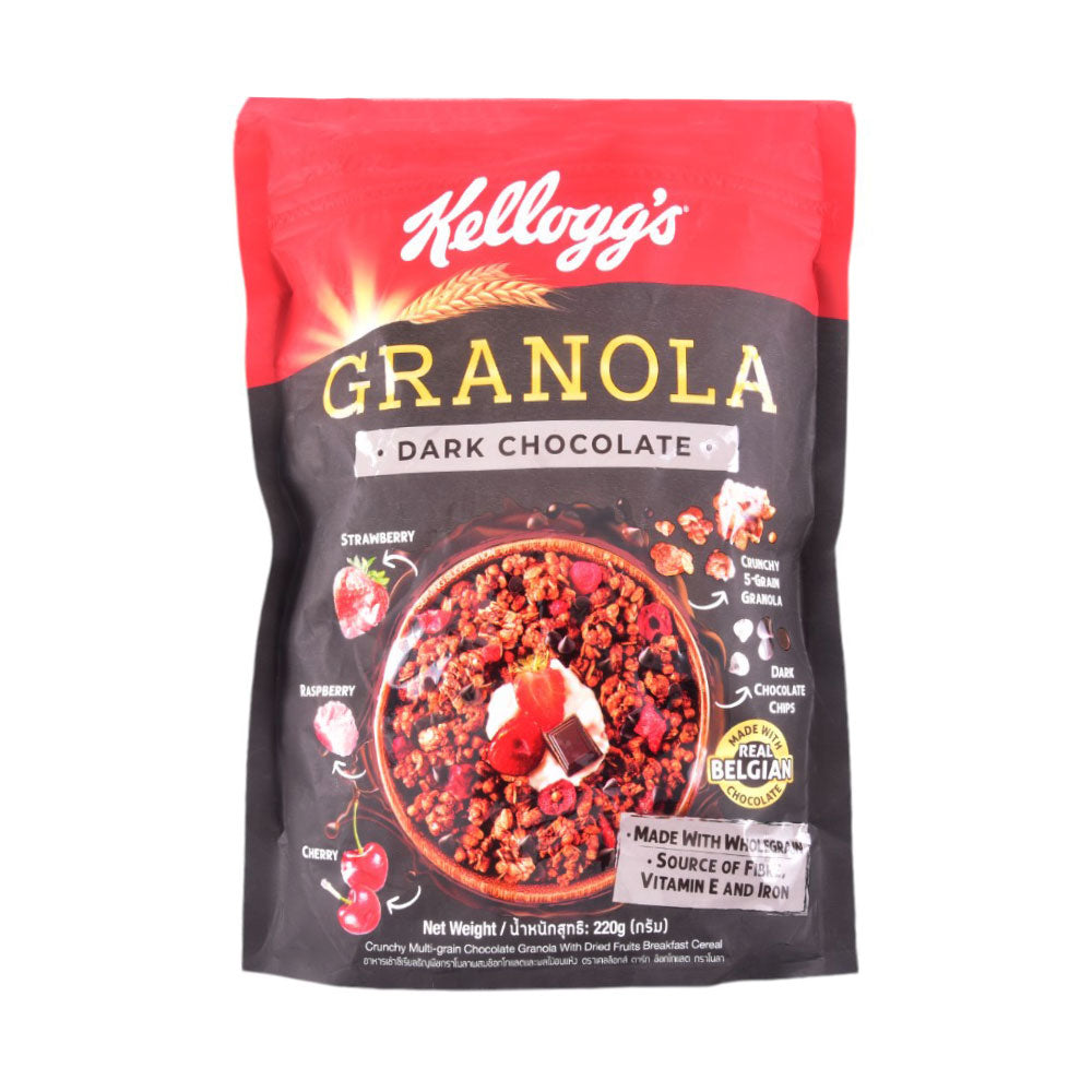 KELLOGGS CEREAL GRANOLA DARK CHOCOLATE 220G