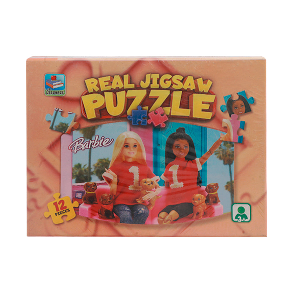 8901 JR.LEARNERS REAL JIGSAW PUZZLE BARBIE 12PC