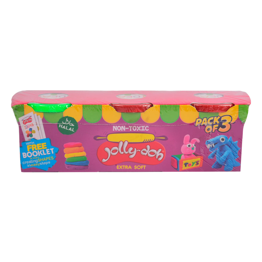2046 JOLLY DOH PLAY DOUGH 3PC PACK A.M