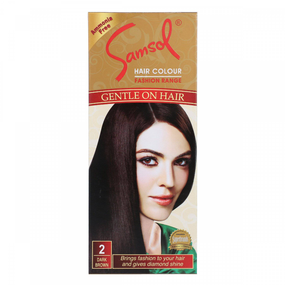 SAMSOL HAIR COLOUR DARK BROWN NO2