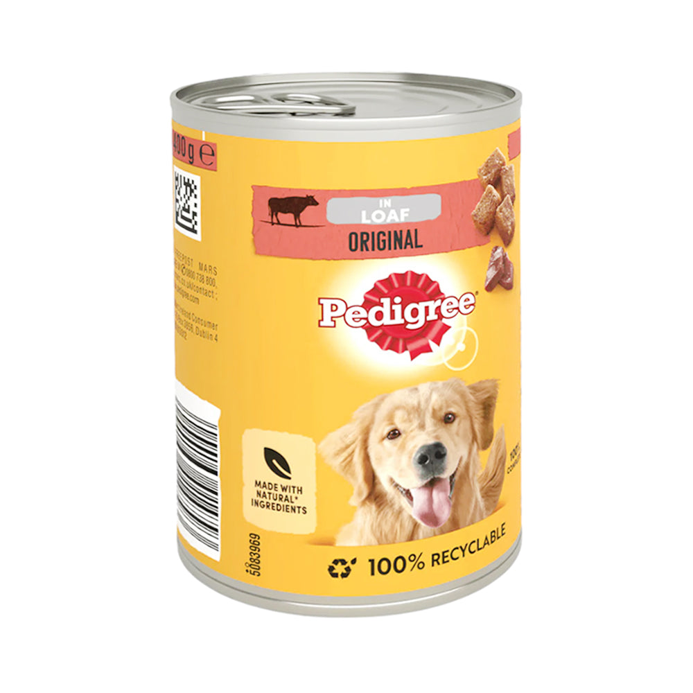 PEDIGREE DOG FOOD IN LOAF ORIGINAL TIN 400 GM