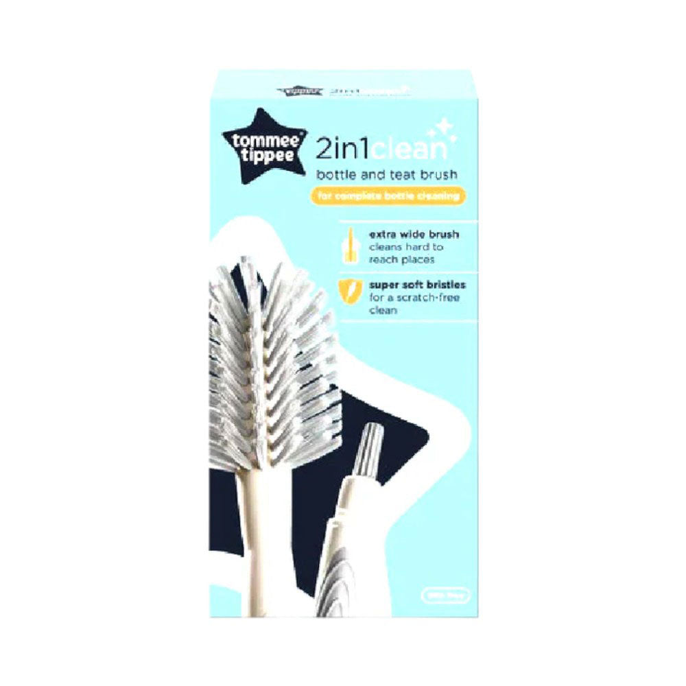 TOMMEE TIPPEE 2 IN 1 BOTTLE AND TEAT BRUSH 421116/38 PC