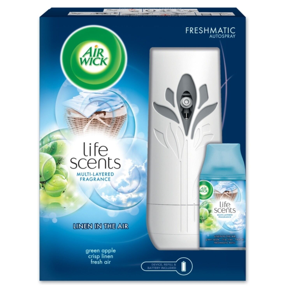 AIR WICK AIR FRESHNER WITH MACHINE COOL LINEN 250 ML