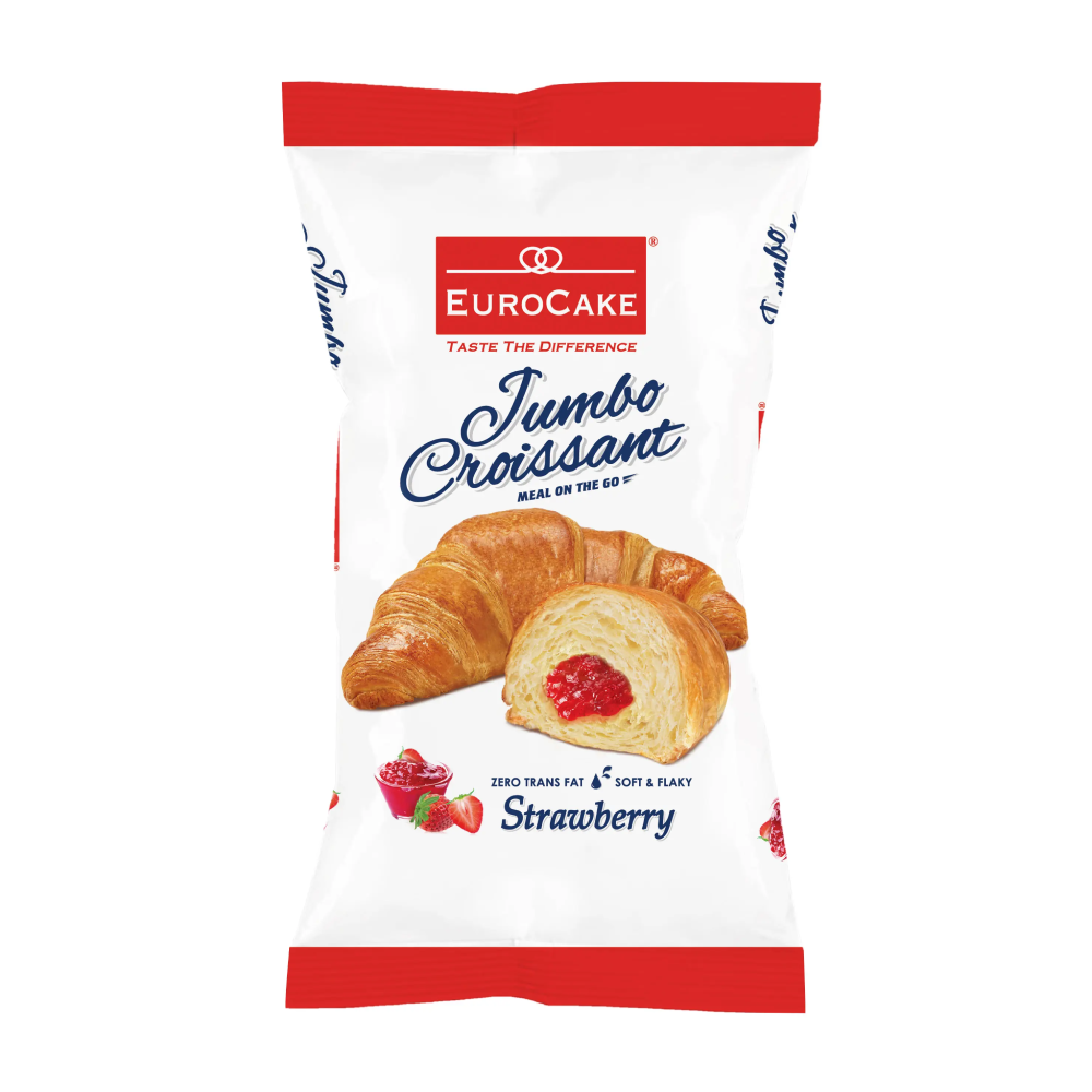 EURO JUMBO CROISSANTS STRAWBERRY 50GM BASIC