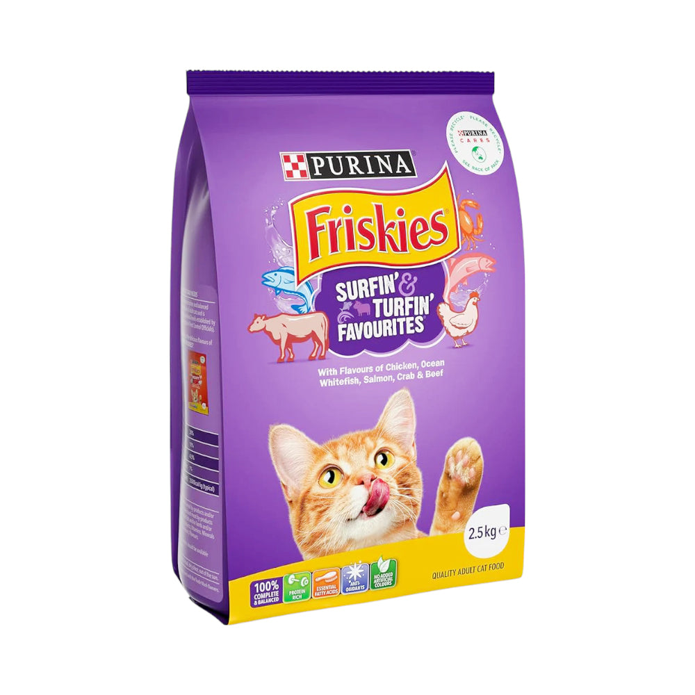 PURINA FRISKIES CAT FOOD ADULT SURFIN TURFIN 2.8 KG