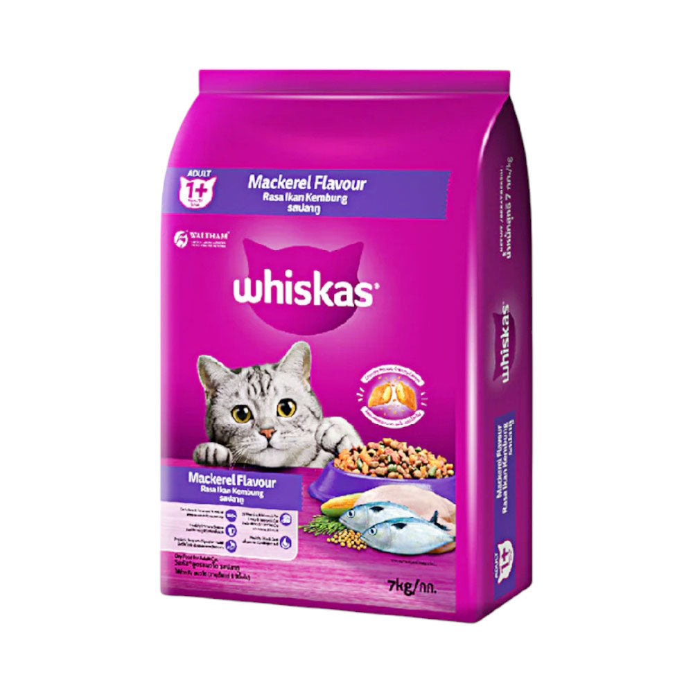 WHISKAS CAT FOOD ADULT MACEKREL 1+YEAR 3 KG