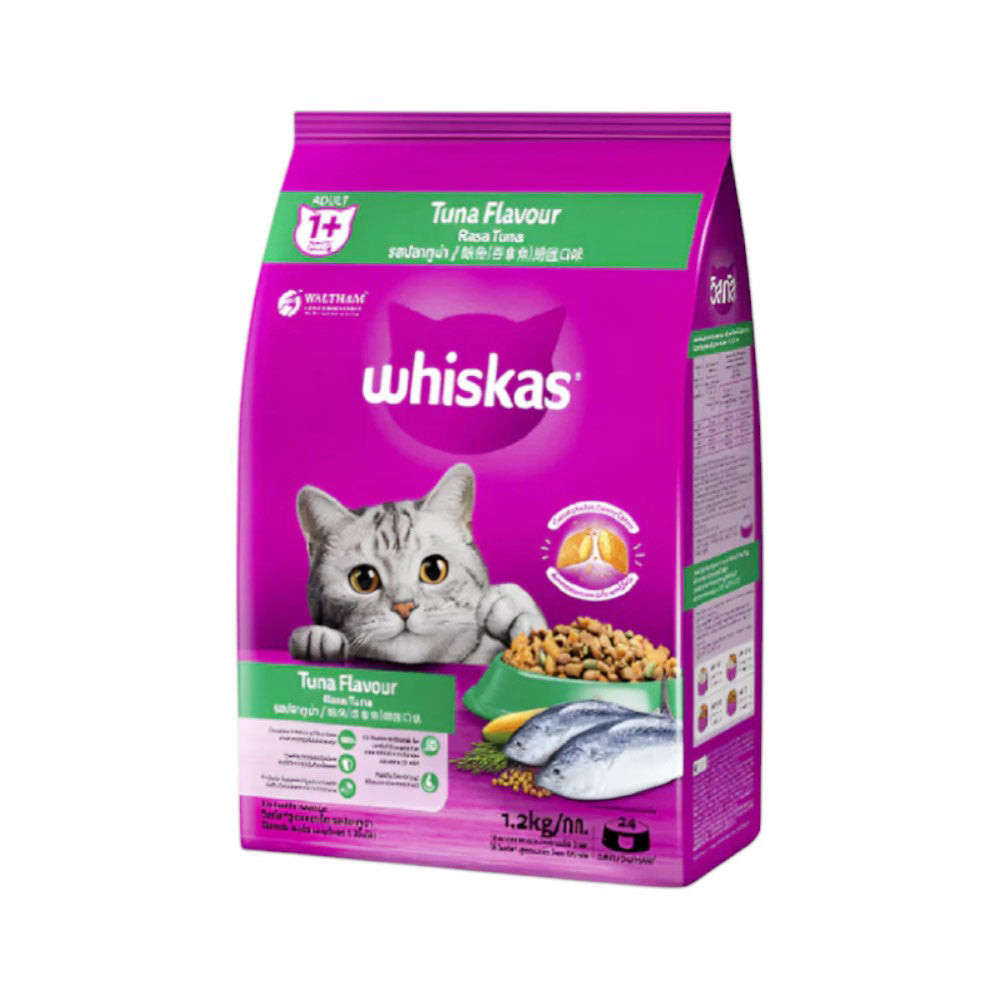 WHISKAS CAT FOOD ADULT TUNA FLAVOUR 1+YEAR 480 GM