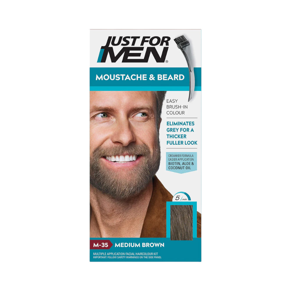 JUST FOR MEN BEARD COLOR GEL MEDIUM BROWN M35 PC