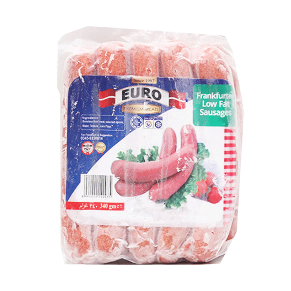 EURO FRANKFURTER LOW FAT SAUSAGES 340 GM
