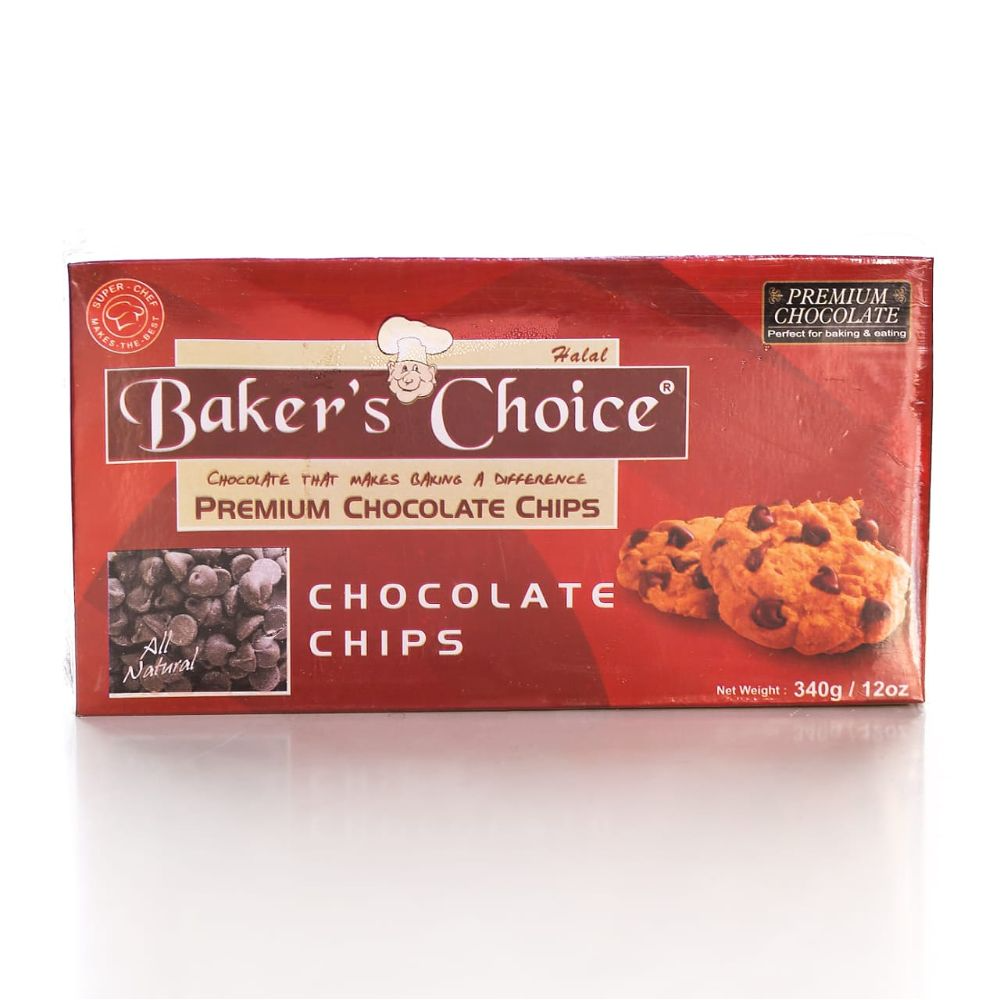 BAKERS CHOICE CHOCOLATE CHIPS 340 GM