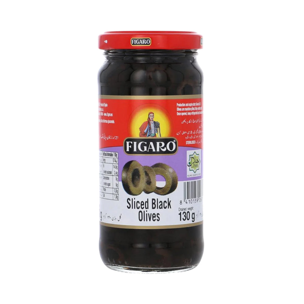 FIGARO OLIVES BLACK SLICE 240 GM