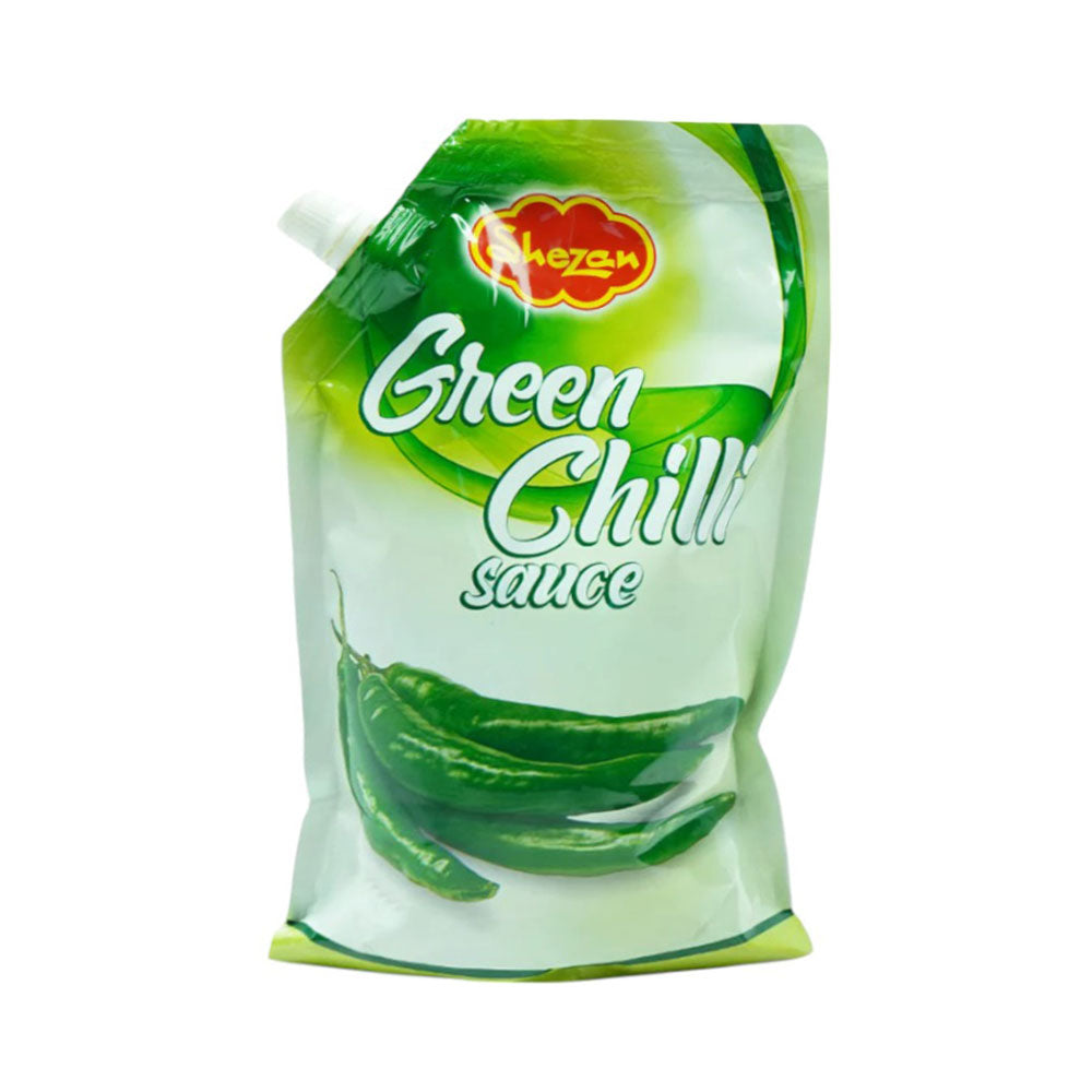 SHEZAN GREEN CHILLI SAUCE POUCH 800 GM