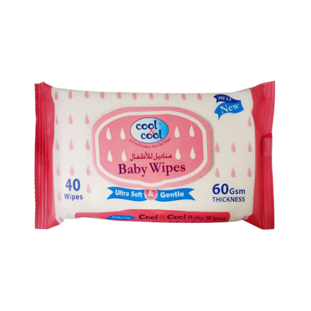 COOL & COOL BABY WIPES ULTRA SOFT AND GENTLE 40PCS