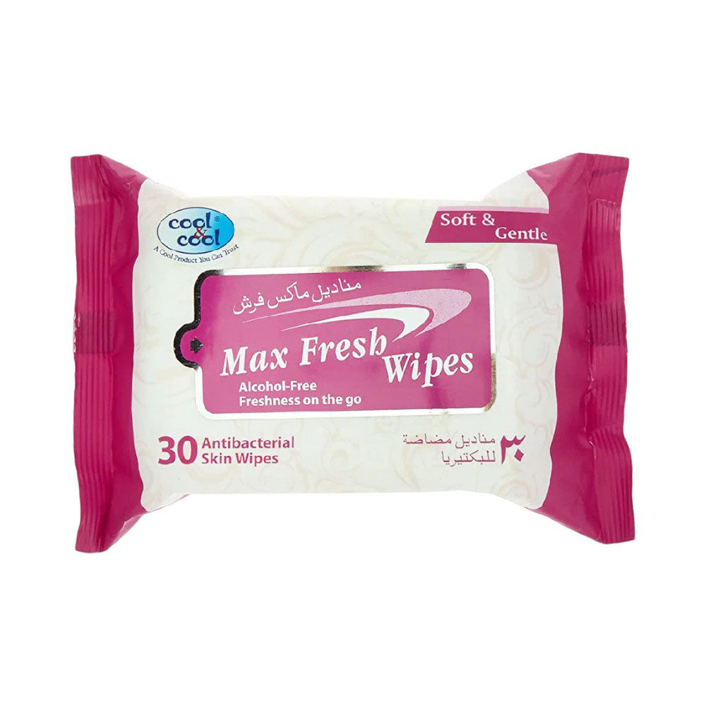 COOL N COOL MAX FRESH SKIN WIPES 30PC BASIC