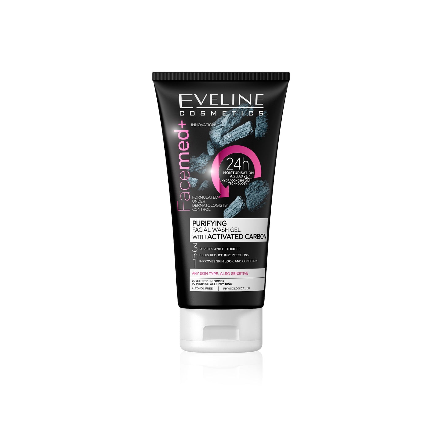 EVELINE FACEMED FACIAL WASH GEL ACTIVE CARBON 150ML PC
