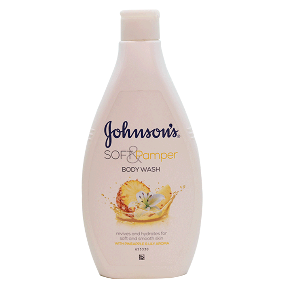 JOHNSONS BODY WASH SOFT PAMPER PINEAPPLE & LILLY 400 ML