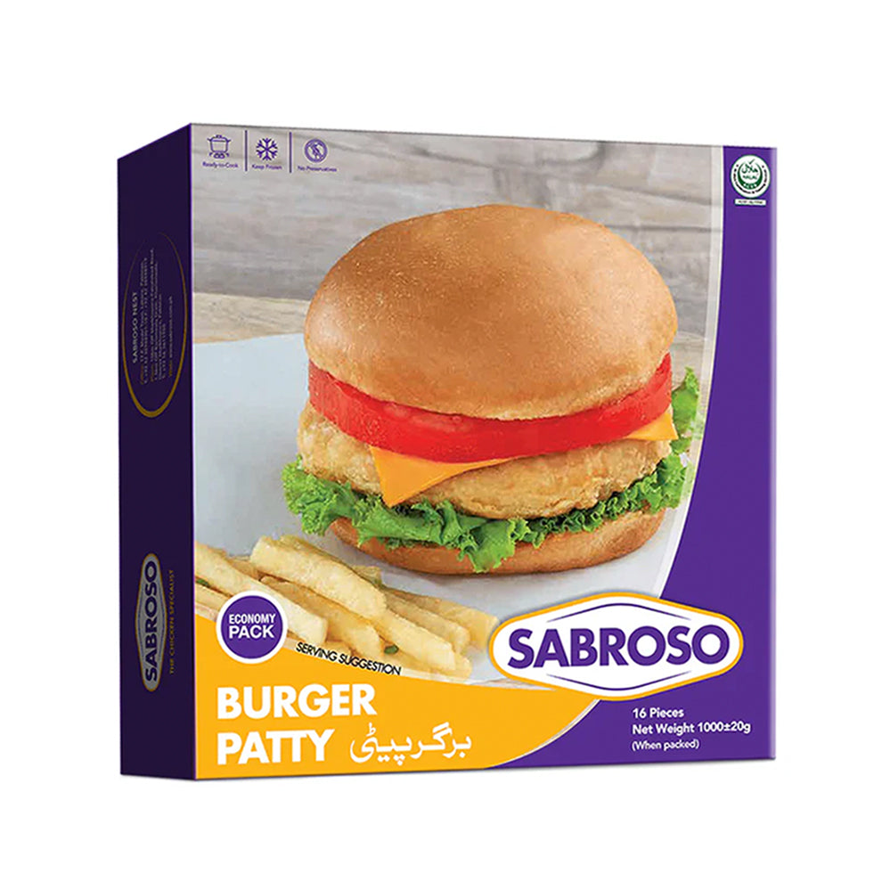 SABROSO BURGER PATTIES 16 PCS 1000 GM