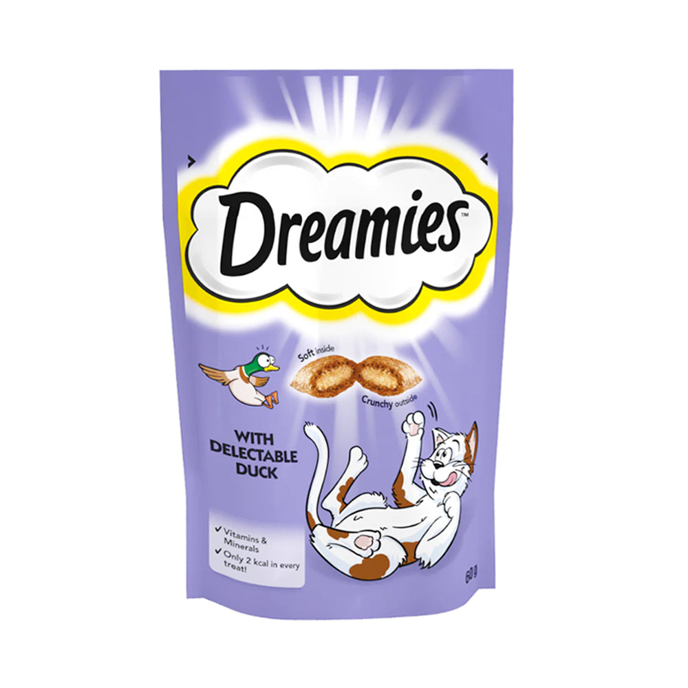 DREAMIES CAT FOOD WITH DELECTABLE DUCK 60 GM