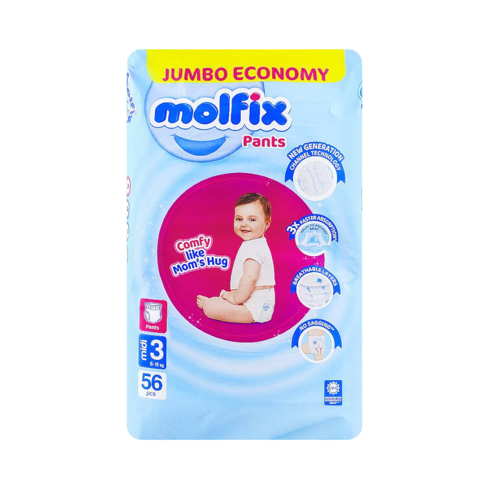 MOLFIX PANTS MIDI NO 3 6-11 KG 56 PCS
