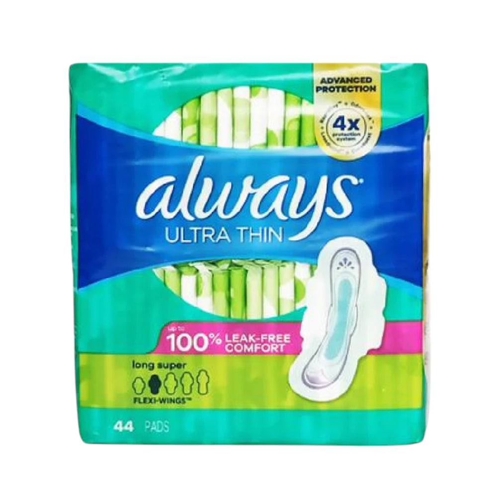 ALWAYS SANITARY PADS LONG SUPER ULTRA THIN SIZE 2 44PC