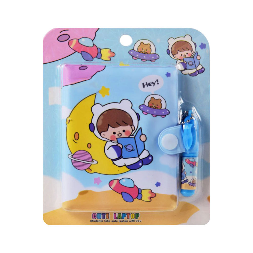 BUTTON DIARY WITH PEN E001A