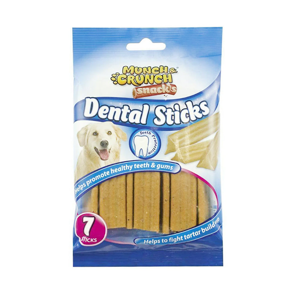 MUNCH & CRUNCH DOG TREATS DENTAL STICKS 7PC 180 GM