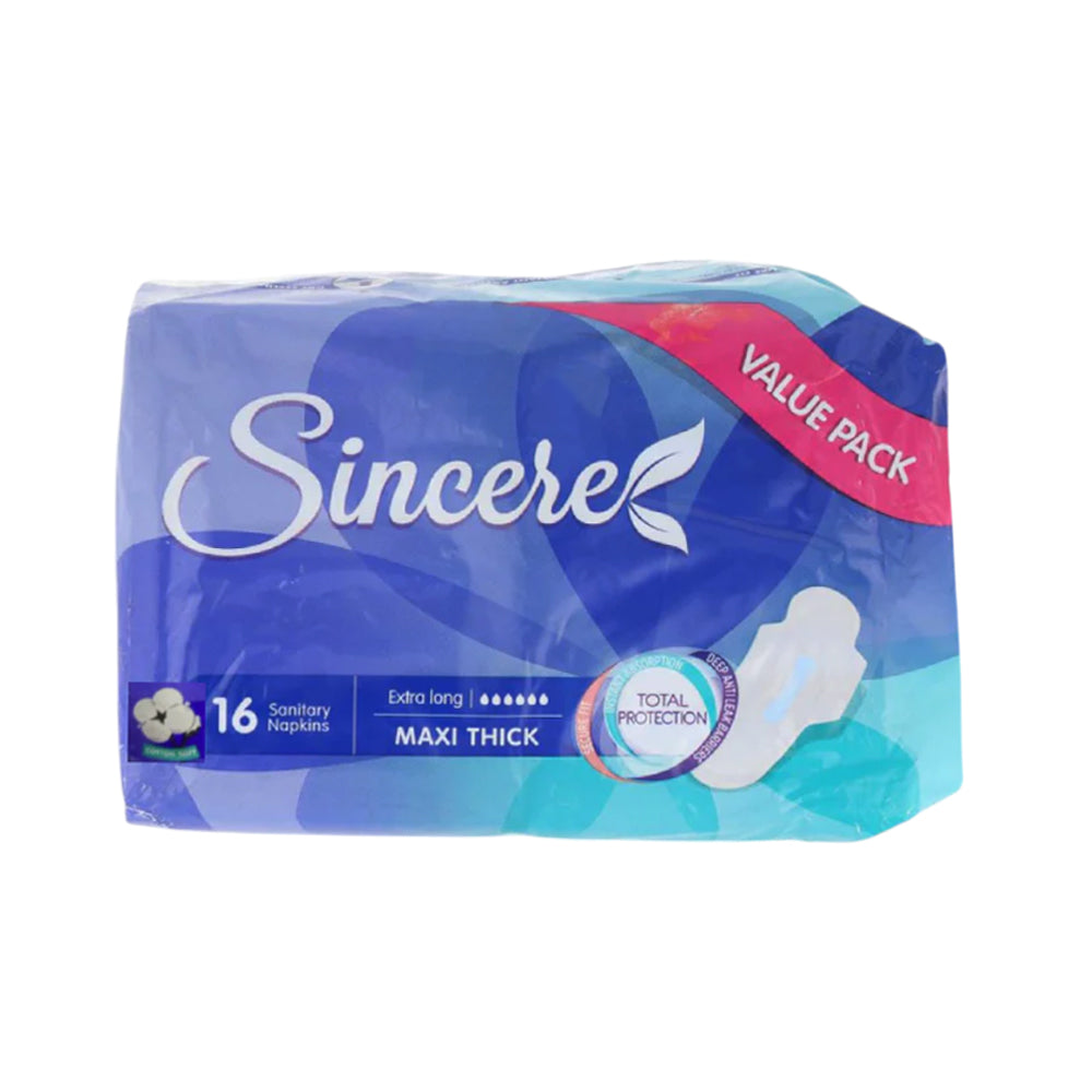 SINCERE PAD MAXI THICK EXTRA LONG VALUE PACK 16 PCS