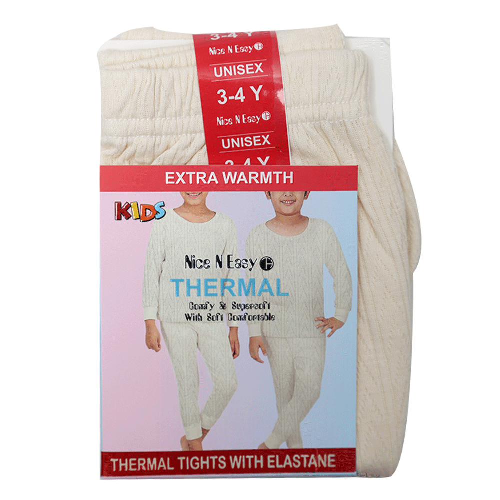 GIRLS THERMAL PAJAMA SELF DESIGN MW-20 3-4 YEAR