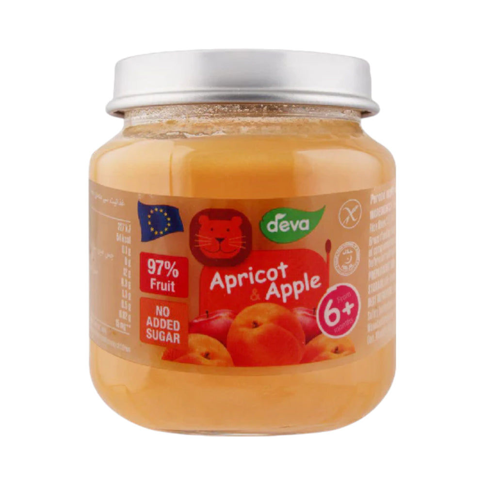 DEVA BABY FOOD APRICOT & APPLE 6+MONTHS 125 GM