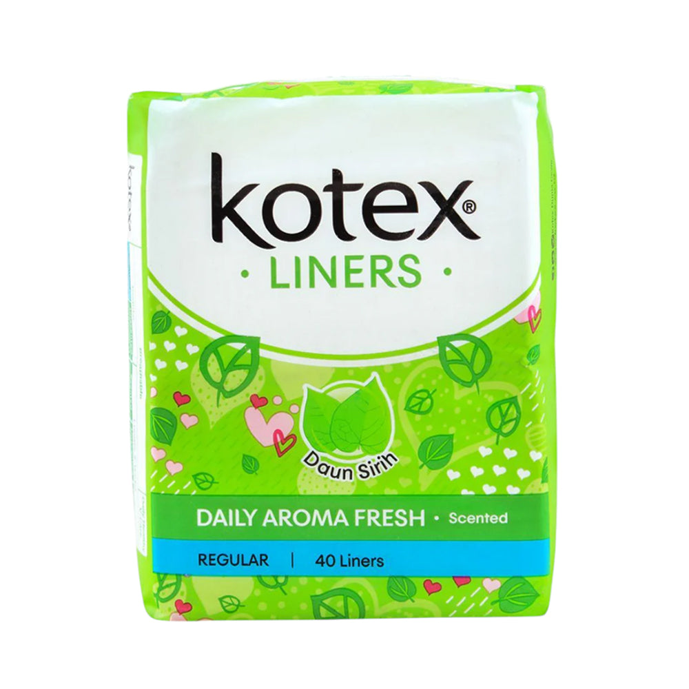 KOTEX SANITARY PADS DAILY AROMA FRESH DAUN SIRIH 40PC