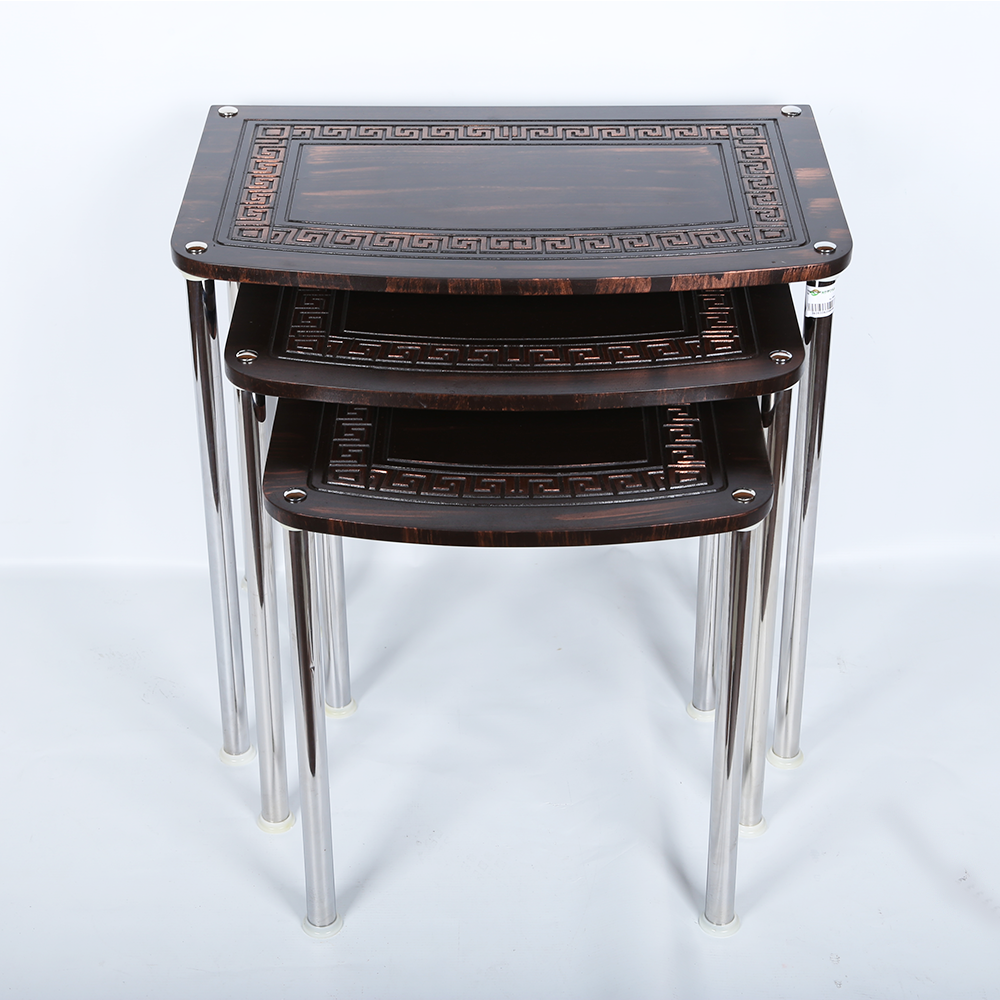 TABLE SET 3 PC BLACK GOLDEN 01