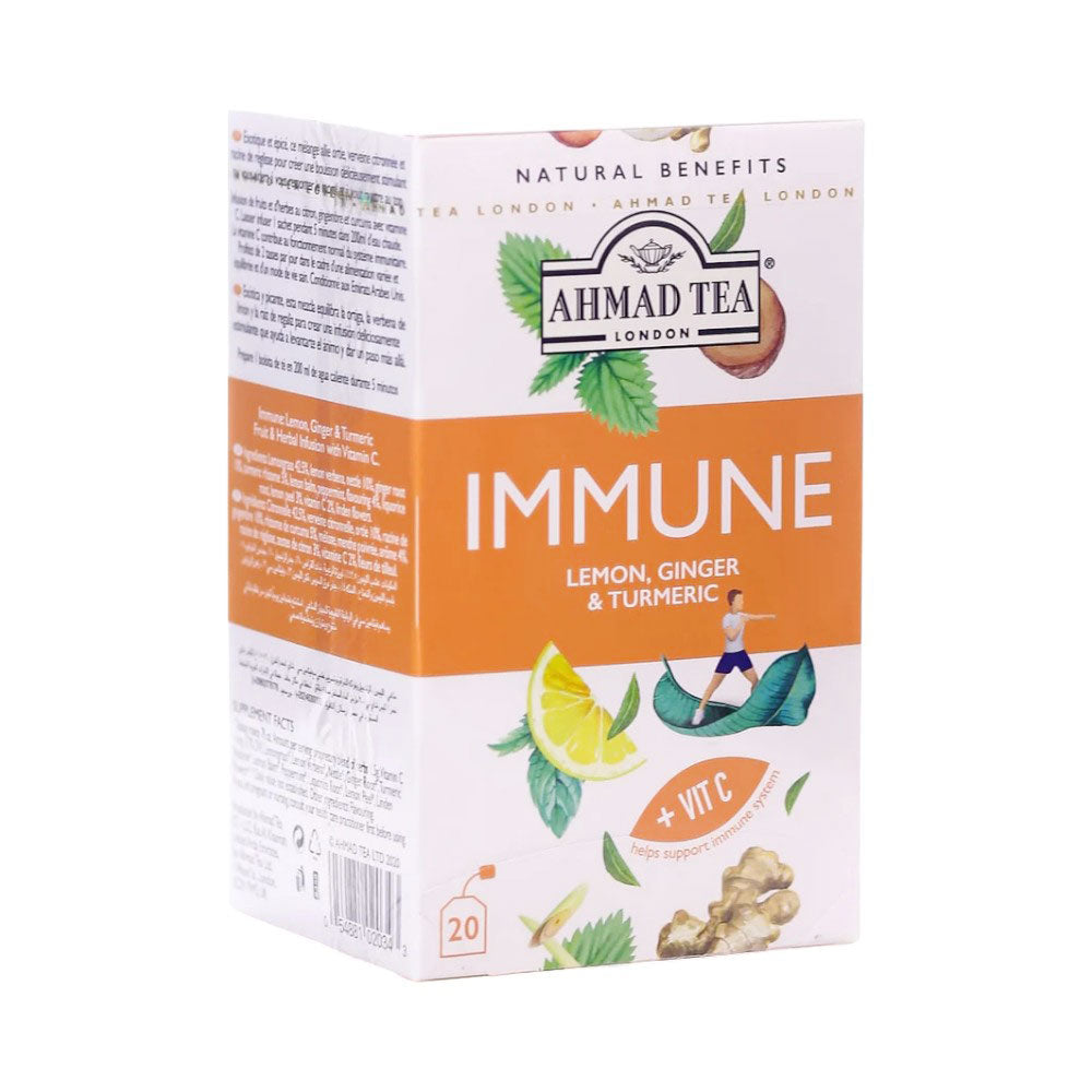 AHMAD TEA BAGS IMMUNE LEMON GINGER & TURMERIC 20S 30 GM