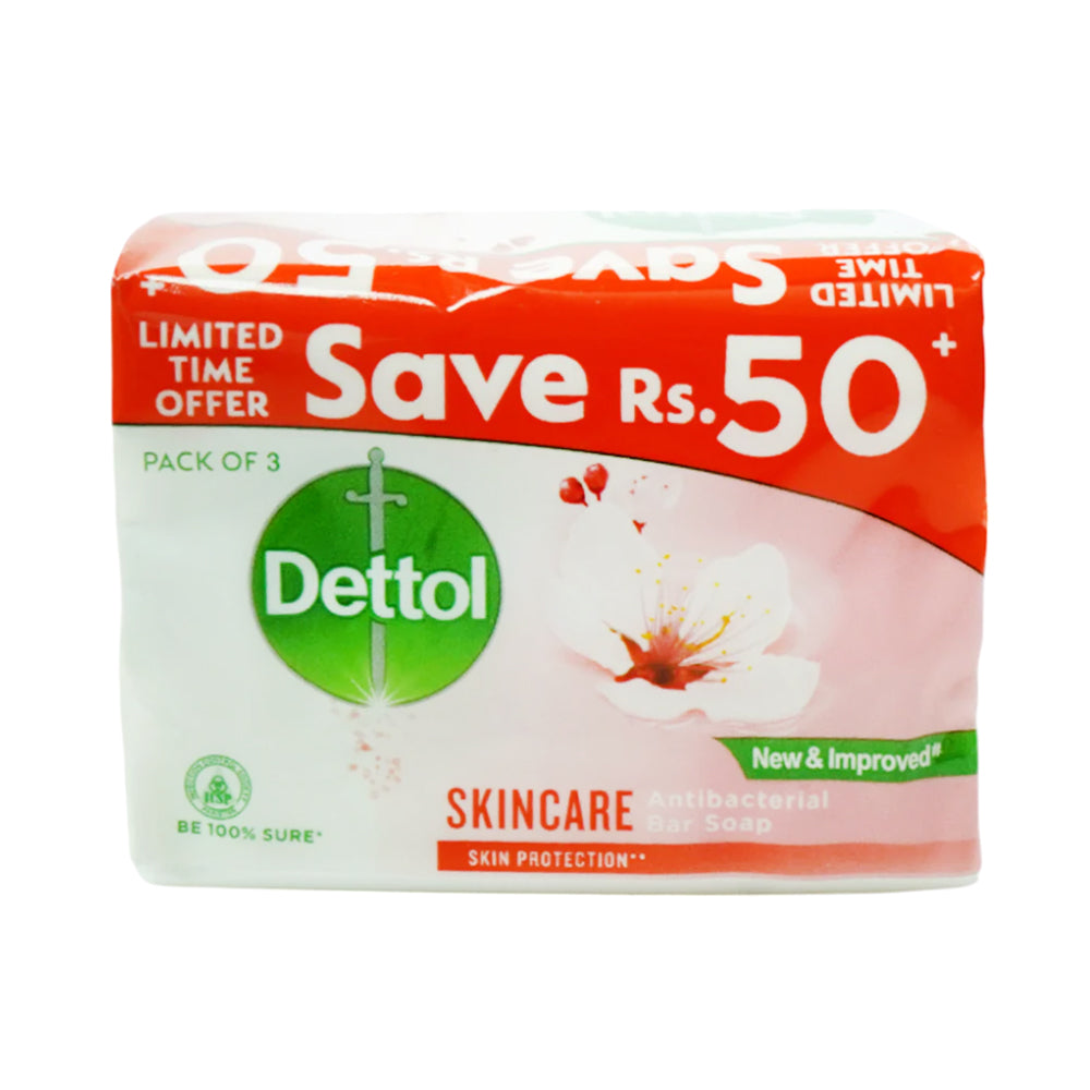 DETTOL ANTIBACTERIAL SOAP SKINCARE SAVE RS 20 3X85GM