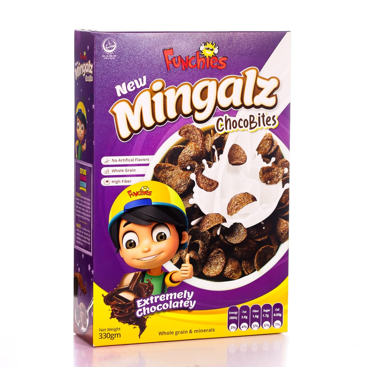 FUNCHIES PURPLE MINGALZ CEREAL CHOCOBITES 330 GM