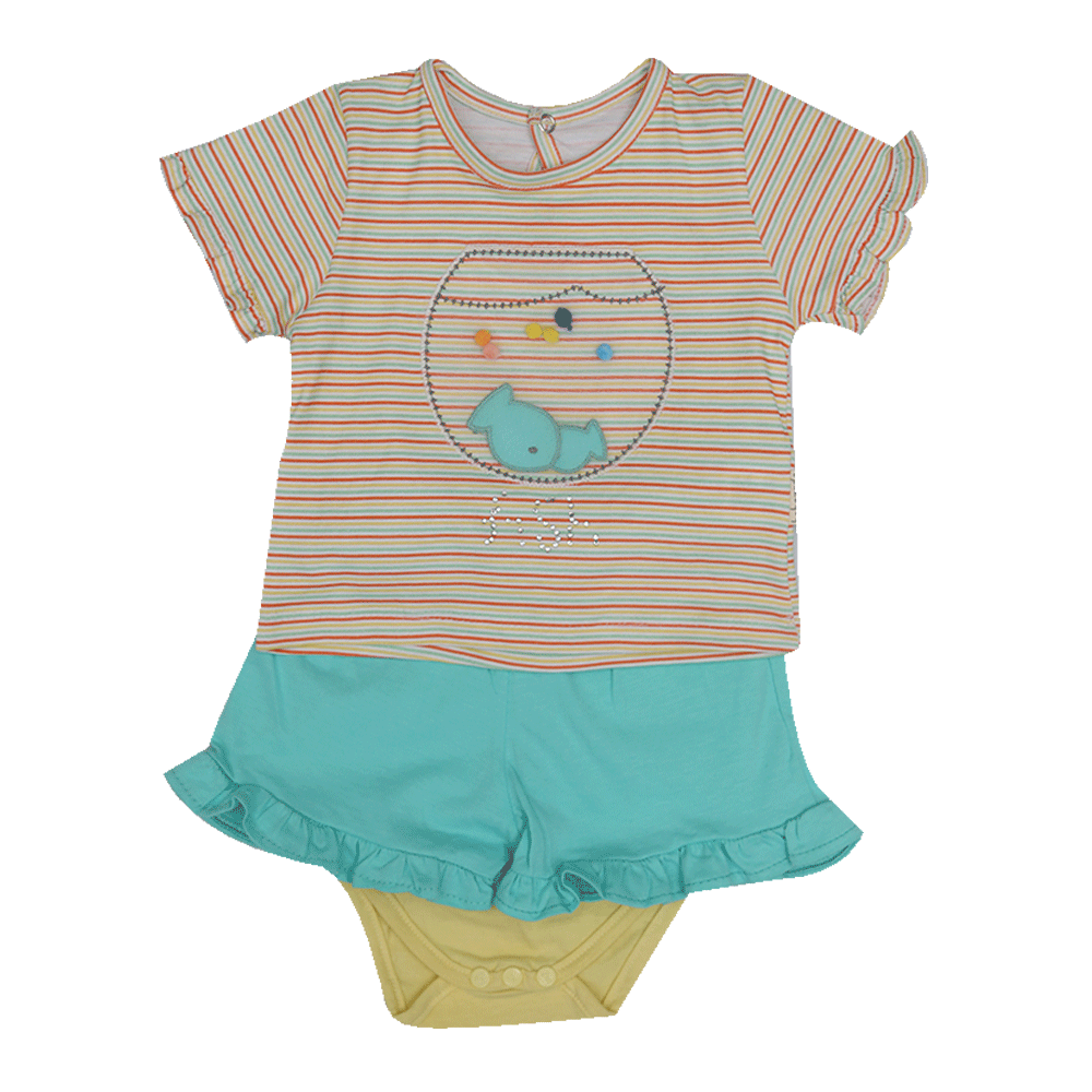 GIRLS 3PC KNICKER SUIT 443 TUR SU-21 18-24M