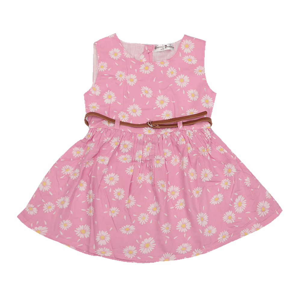 GIRLS S/L PRINTED FROCK 1305 DBX SU-21 2-3 YEAR